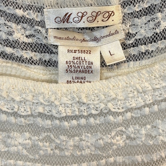 Max Studio Cream Ruffled Tiered Mini Dress - Picture 3 of 3